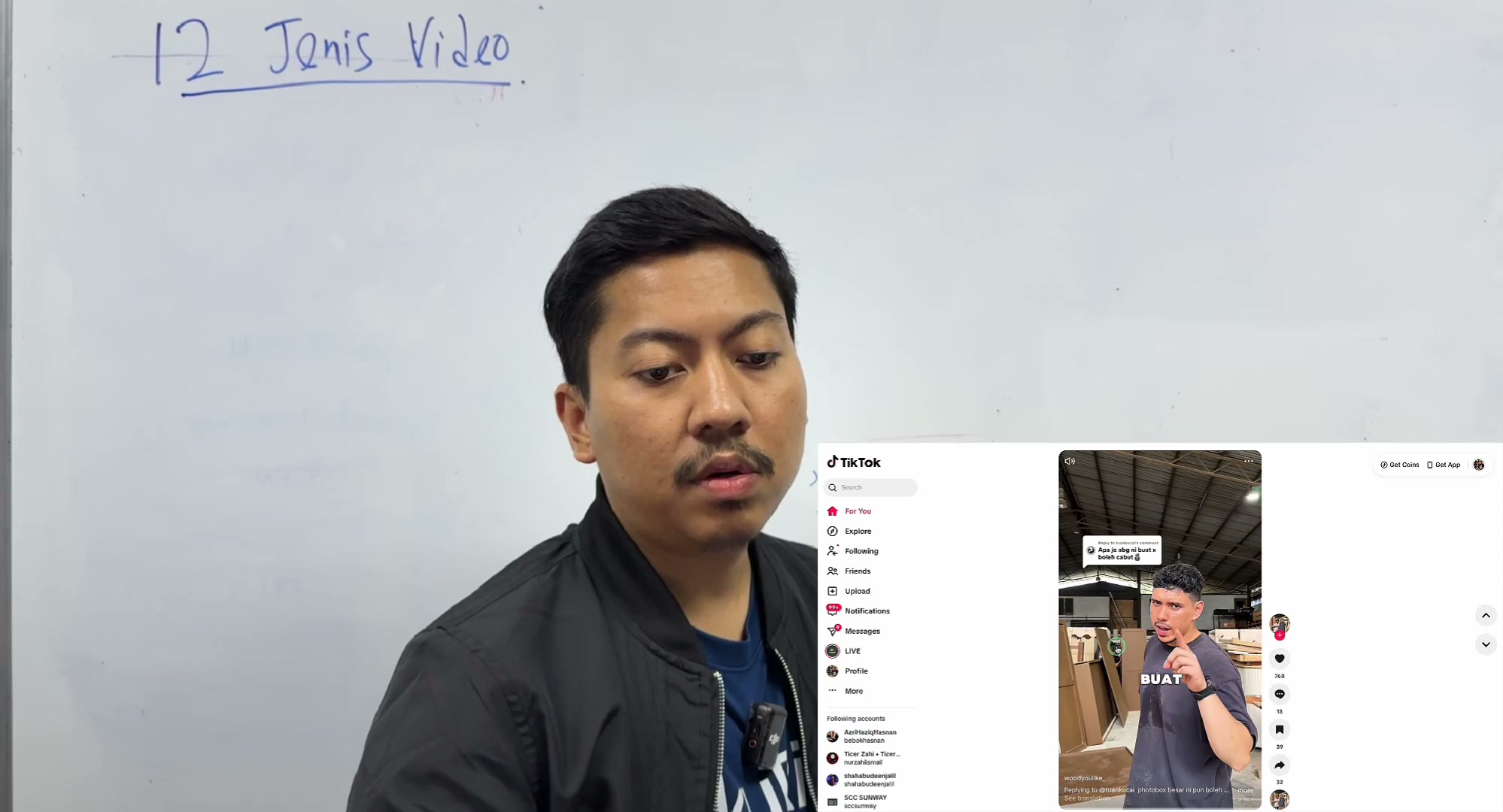 Paparan rakaman pada 00:01:21