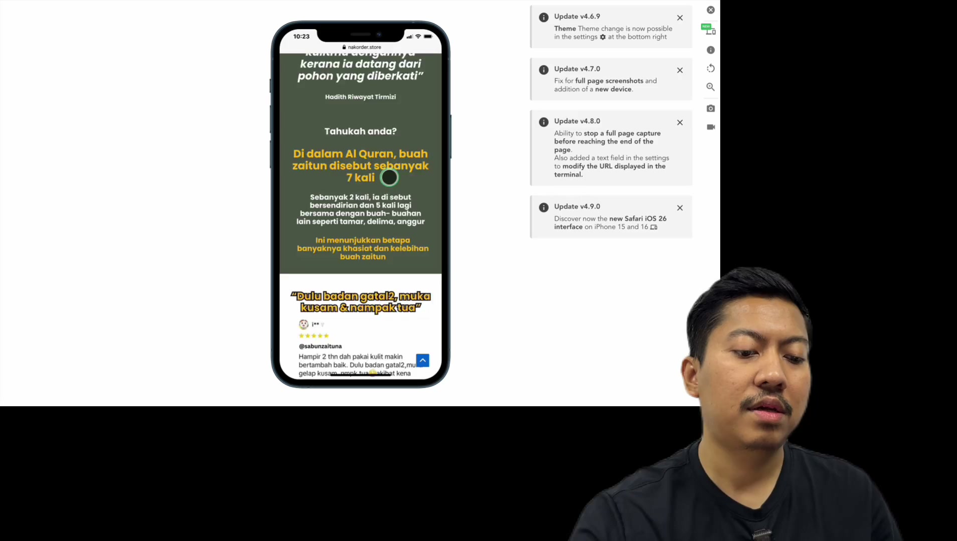 Paparan rakaman pada 00:11:42
