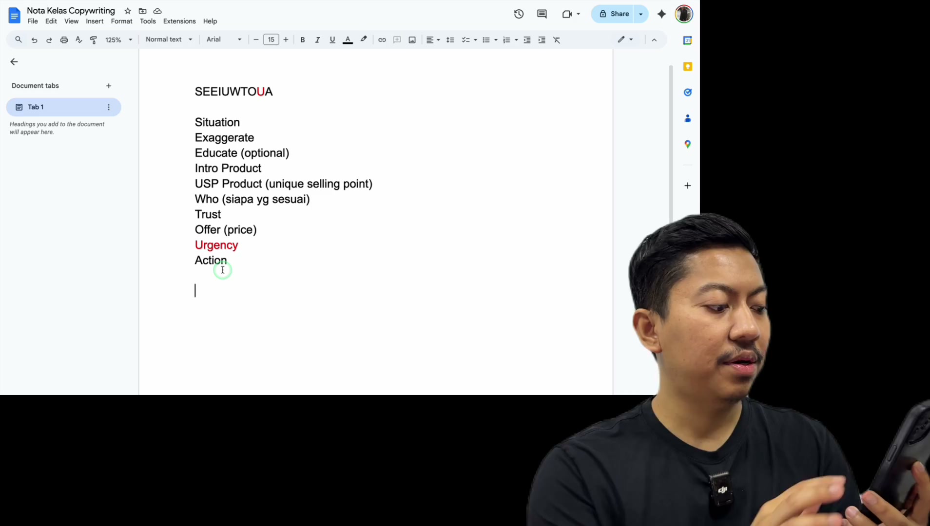 Paparan rakaman pada 00:15:18