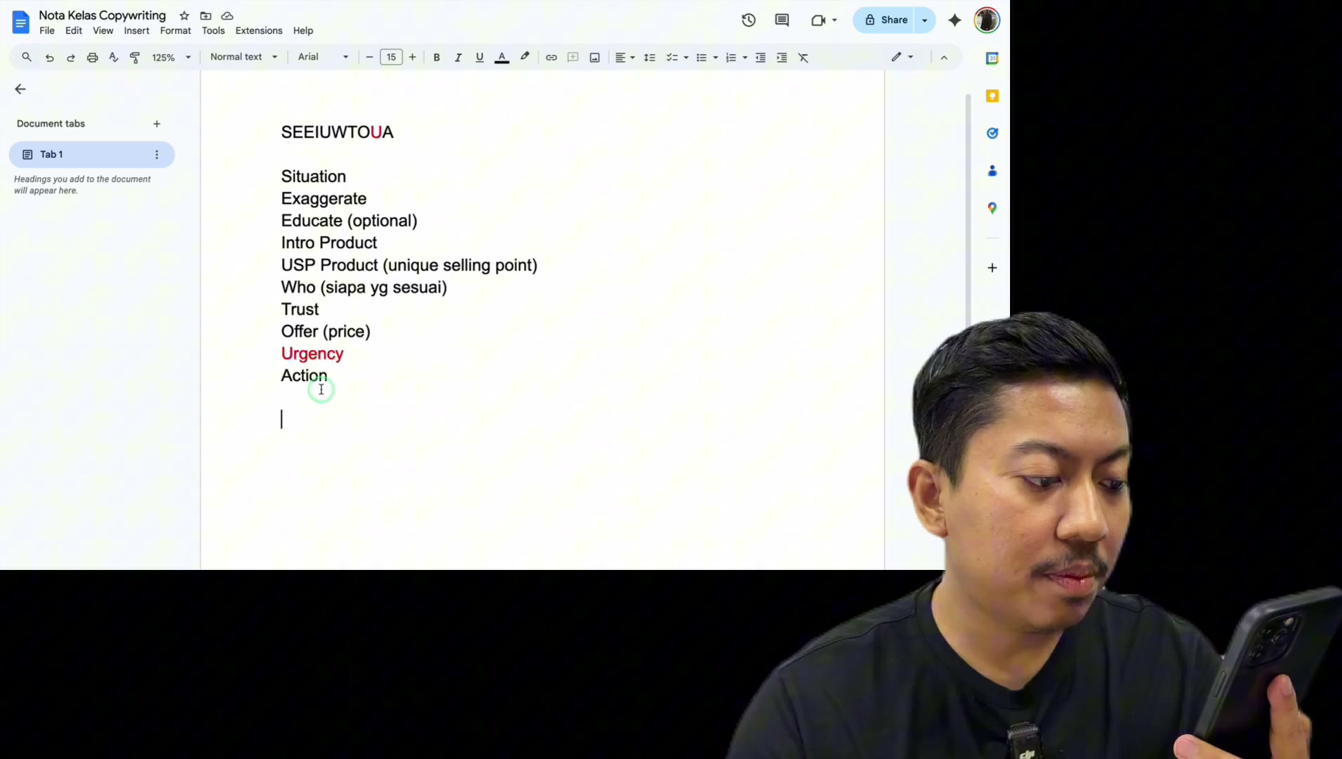 Paparan rakaman pada 00:15:24