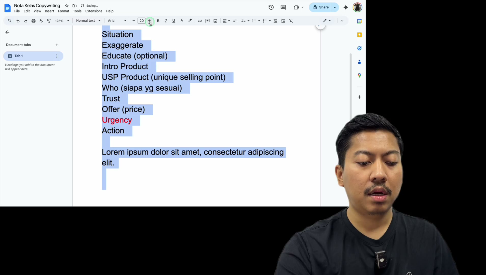 Paparan rakaman pada 00:16:15