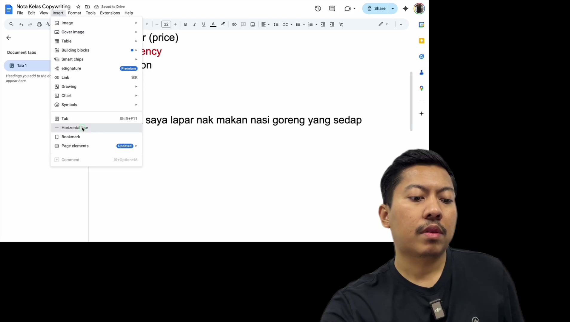 Paparan rakaman pada 00:18:15