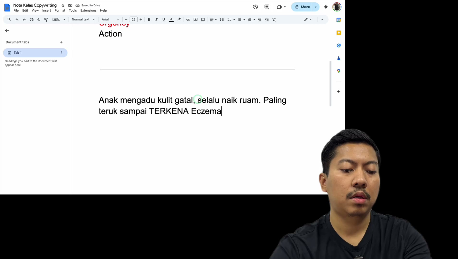 Paparan rakaman pada 00:20:21
