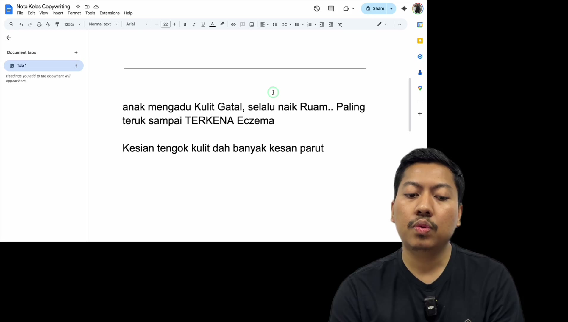 Paparan rakaman pada 00:22:51