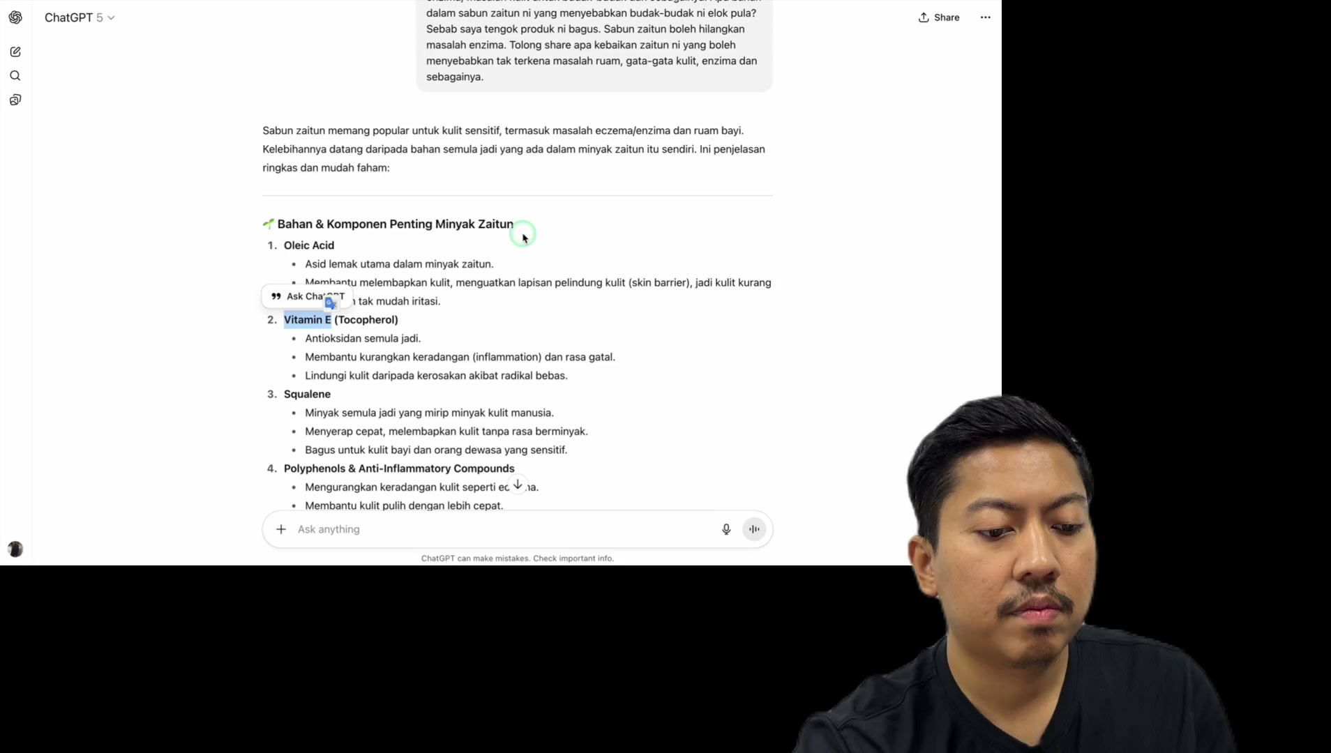 Paparan rakaman pada 00:25:18