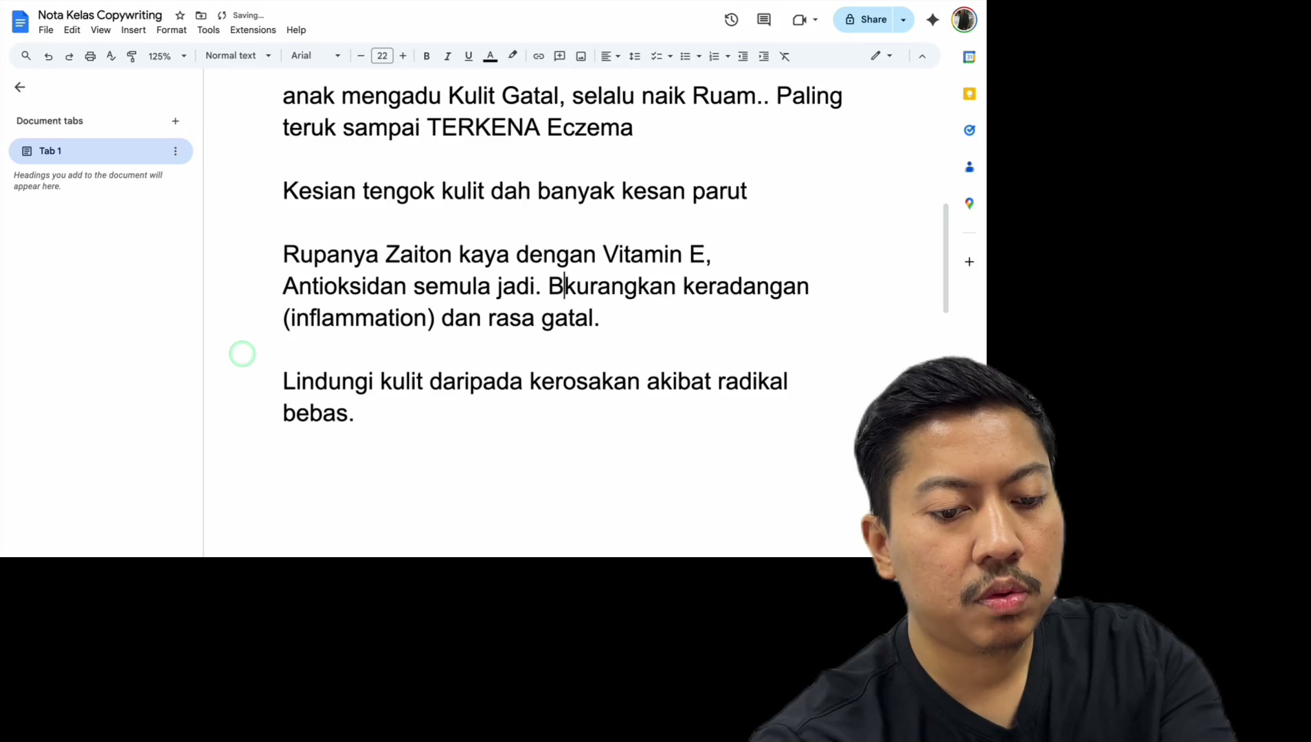 Paparan rakaman pada 00:25:39