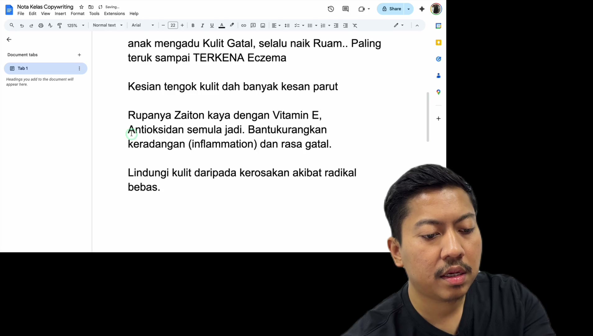 Paparan rakaman pada 00:25:42