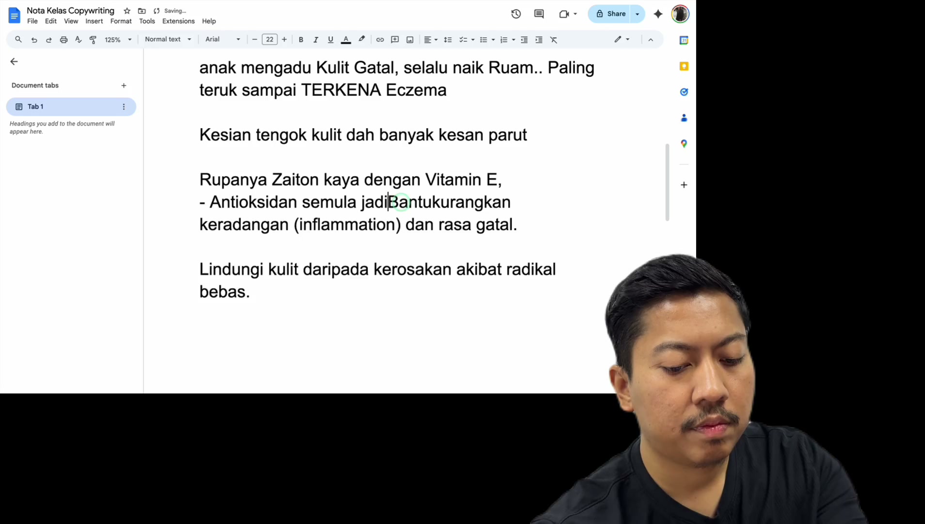 Paparan rakaman pada 00:25:45