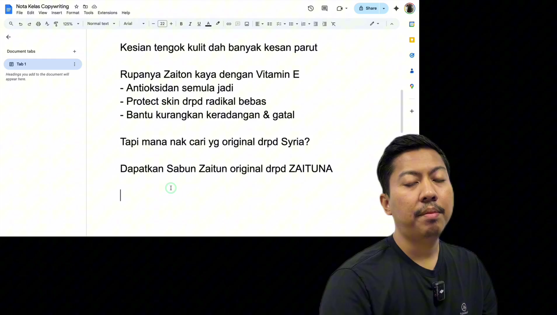 Paparan rakaman pada 00:30:00