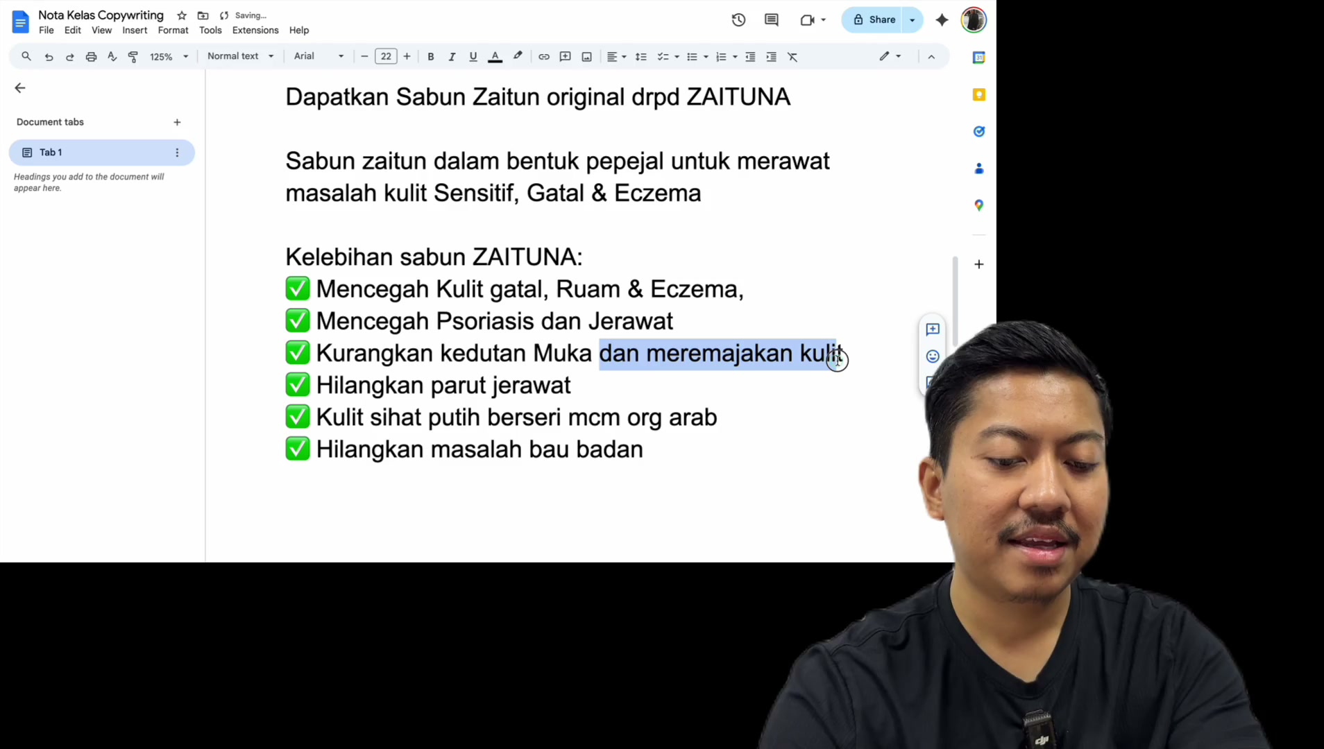 Paparan rakaman pada 00:33:48