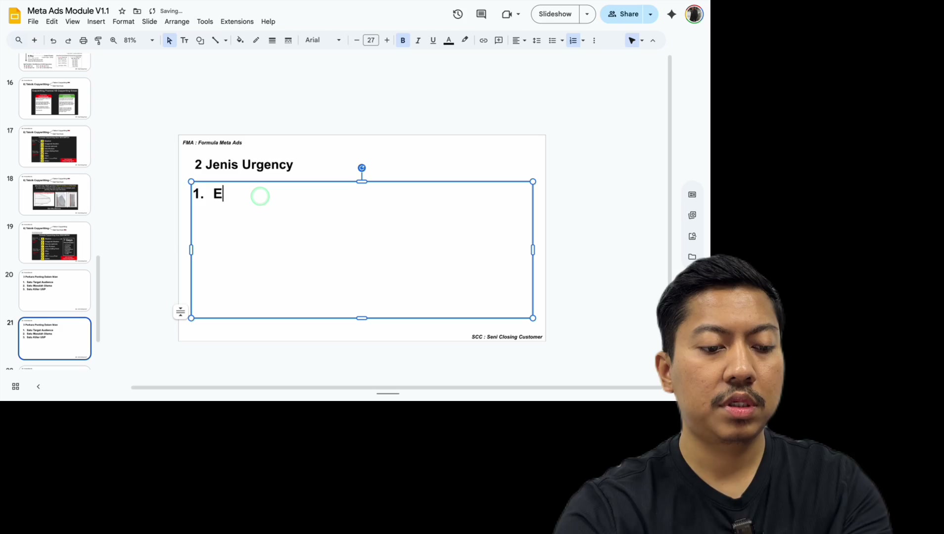 Paparan rakaman pada 00:43:15