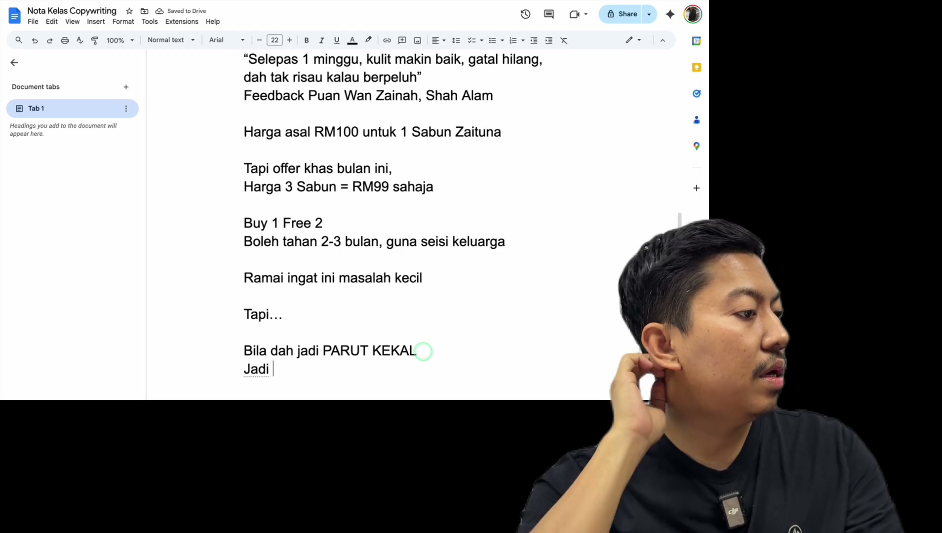 Paparan rakaman pada 00:45:03
