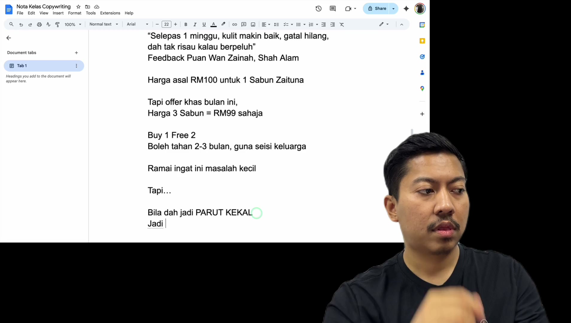 Paparan rakaman pada 00:45:15