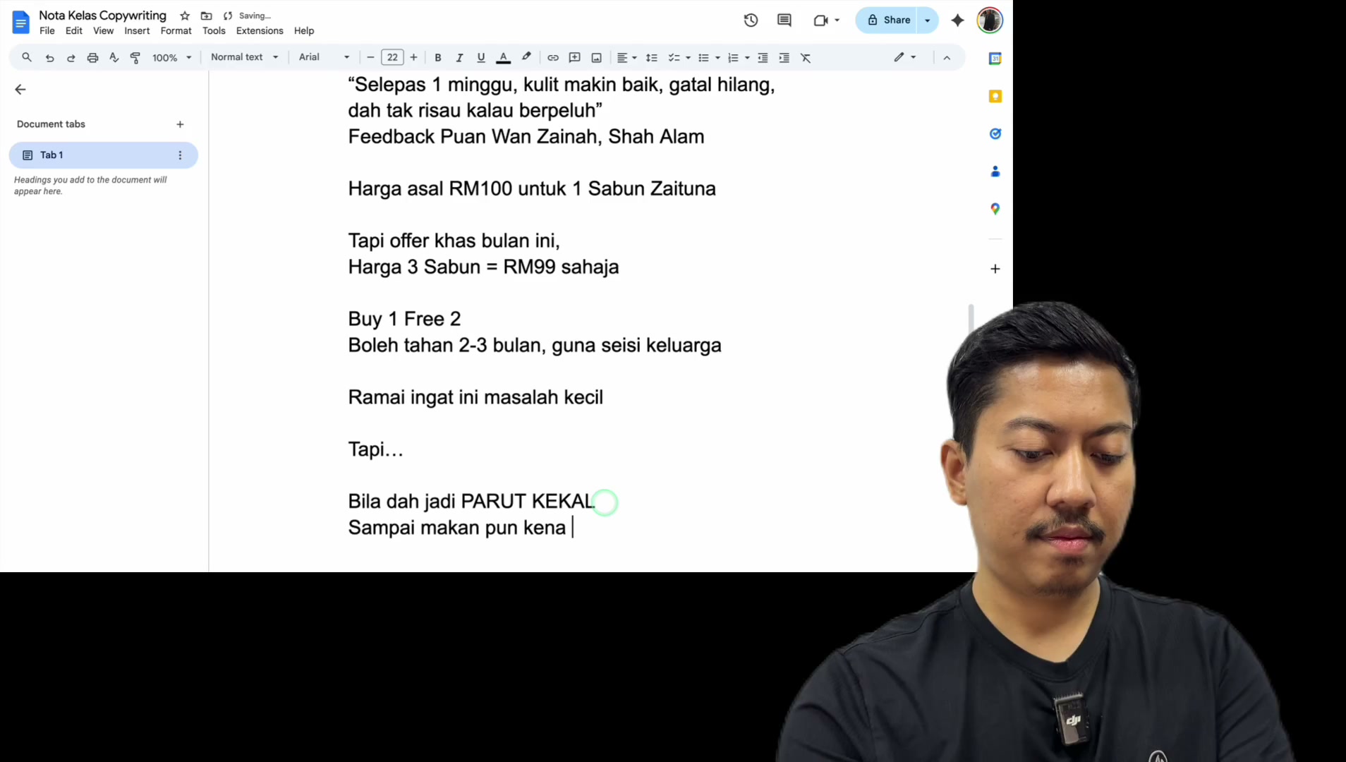 Paparan rakaman pada 00:45:30