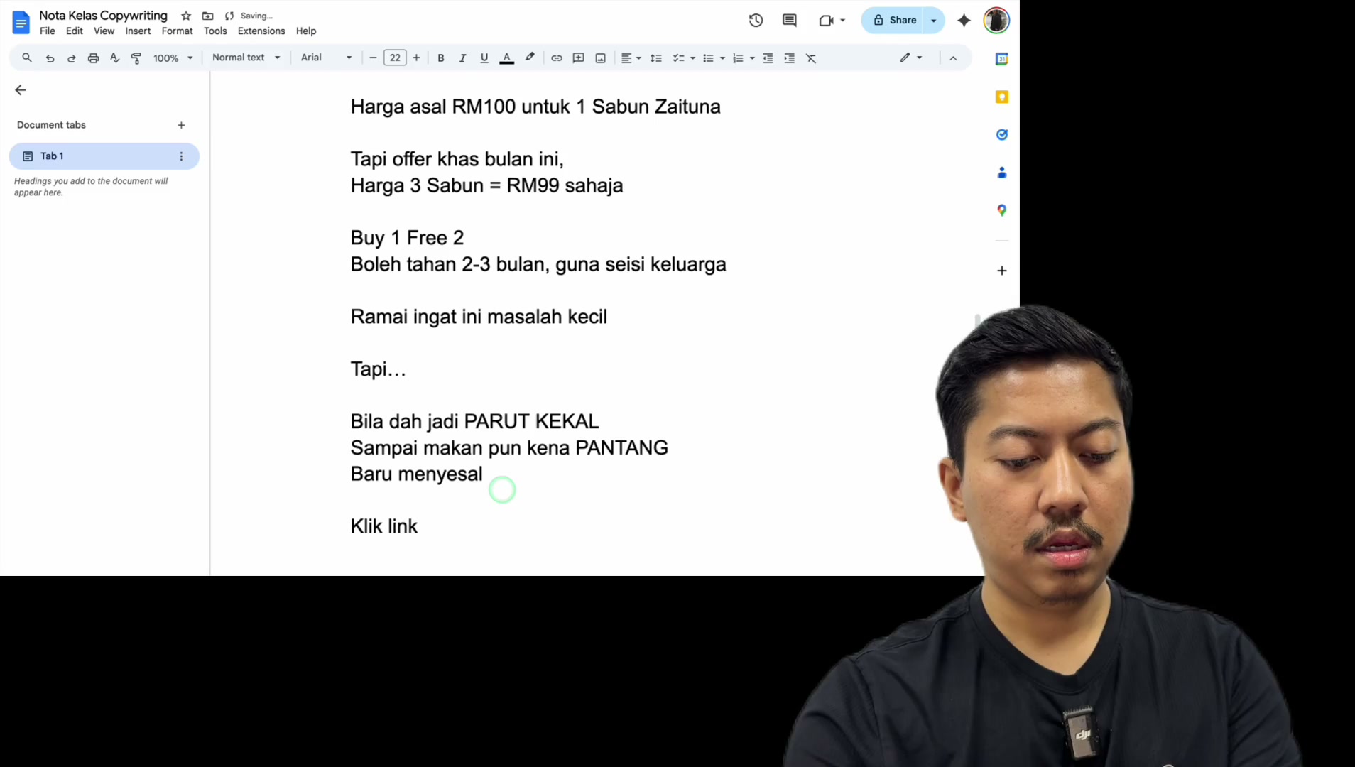 Paparan rakaman pada 00:45:42