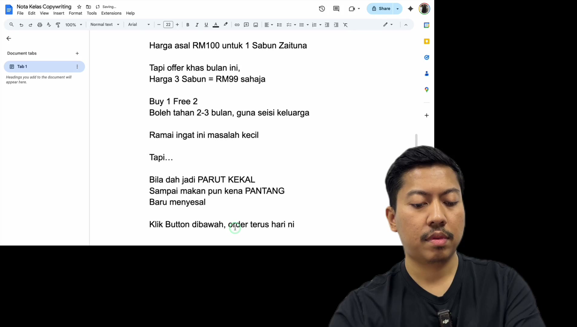 Paparan rakaman pada 00:46:12
