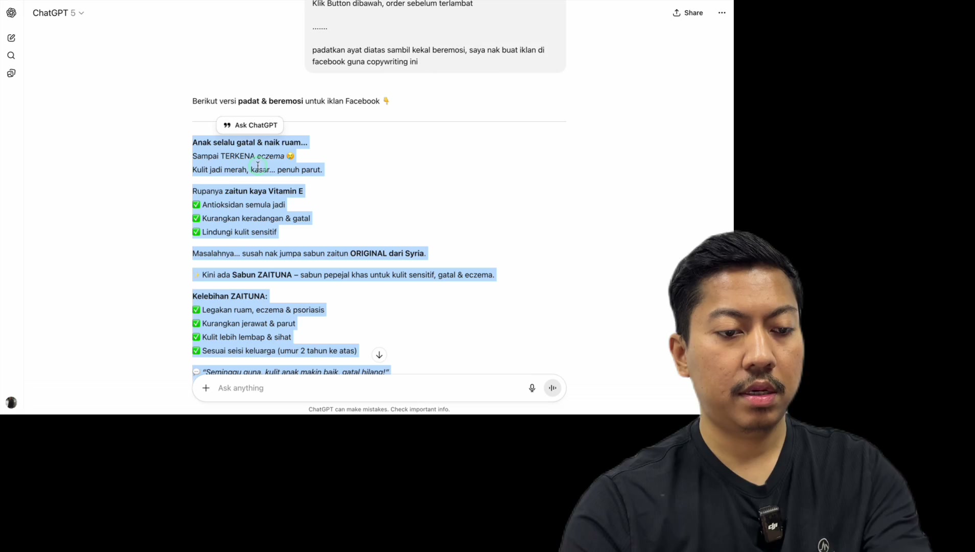 Paparan rakaman pada 00:49:45