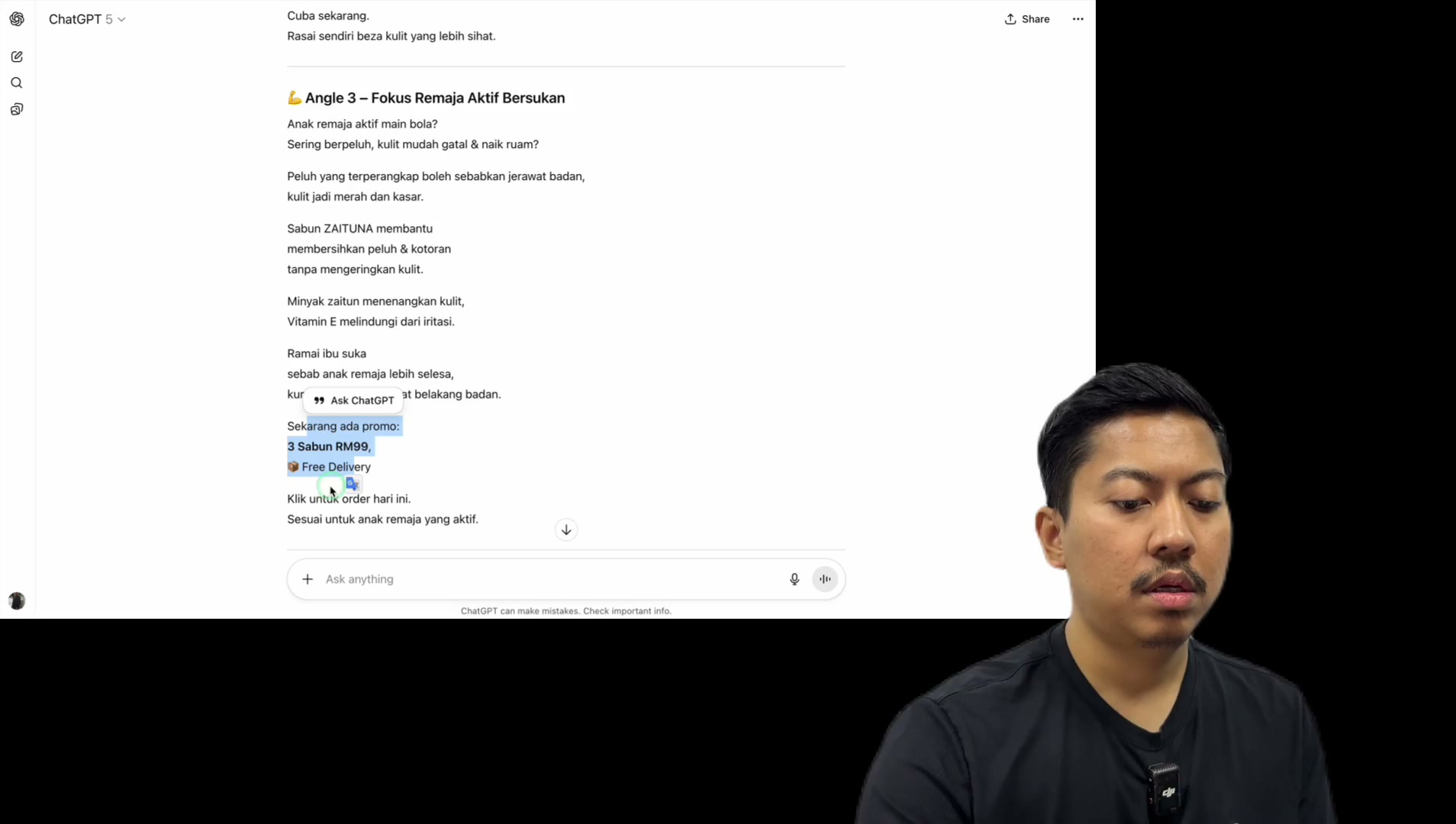 Paparan rakaman pada 00:59:18