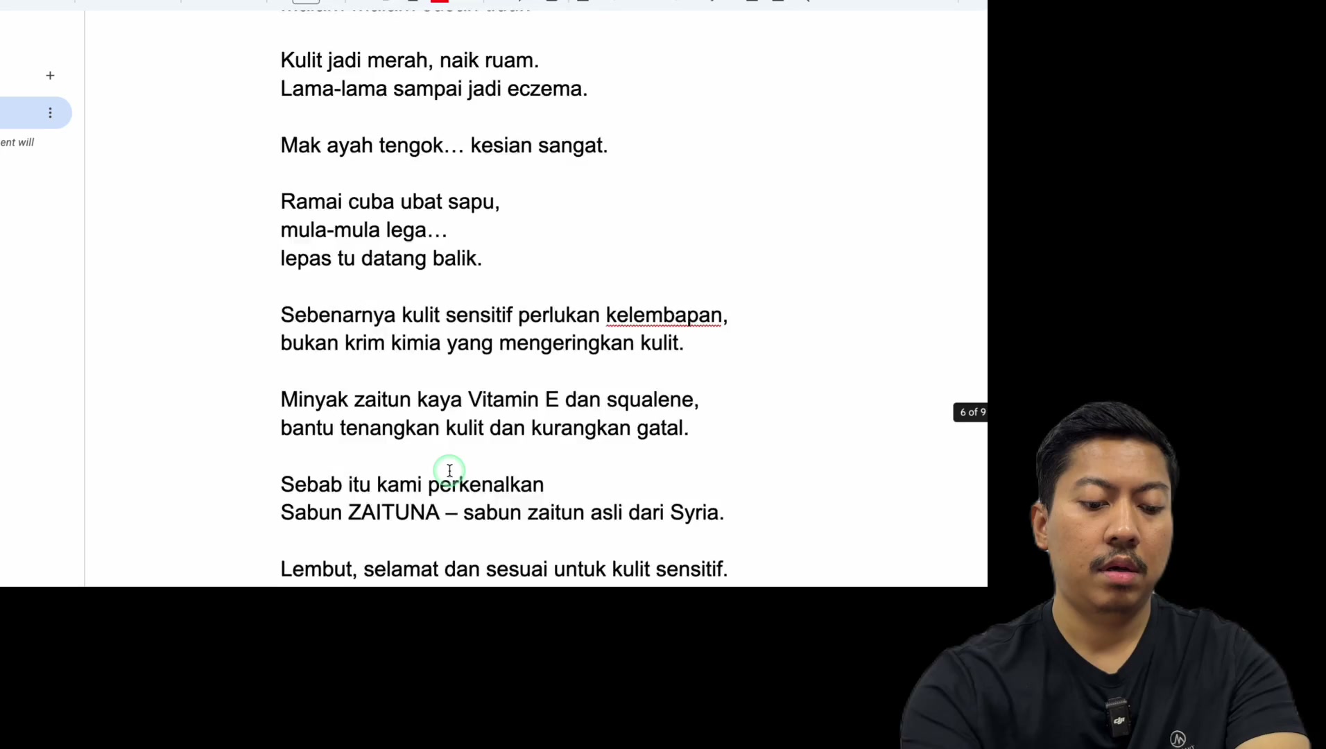 Paparan rakaman pada 00:00:18