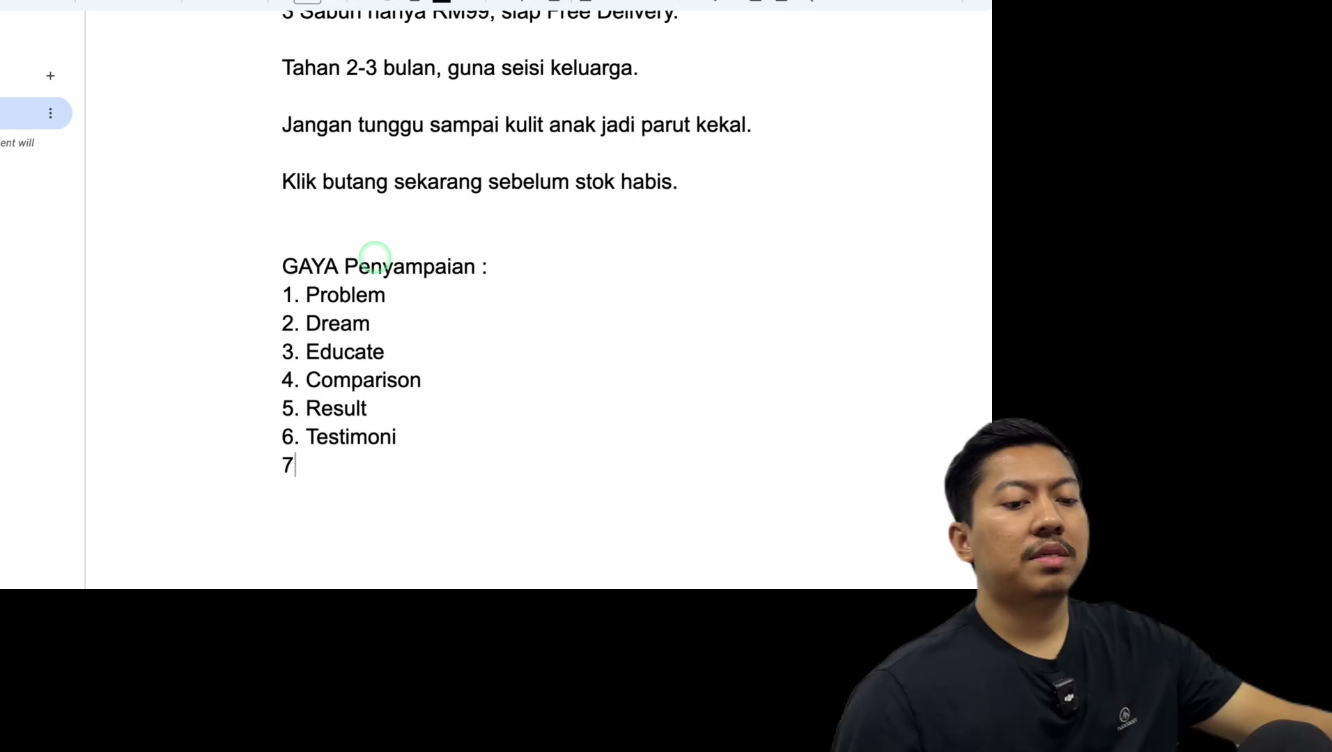 Paparan rakaman pada 00:01:06
