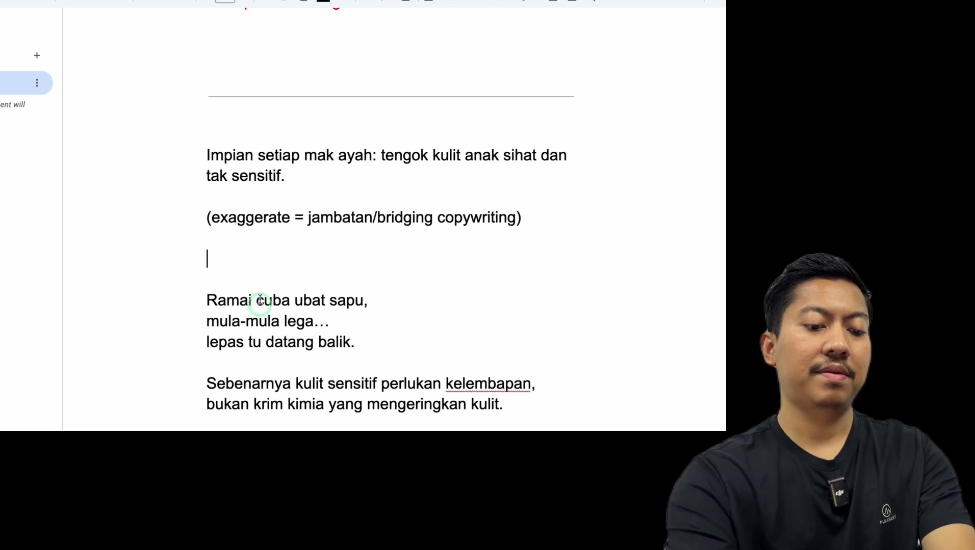 Paparan rakaman pada 00:05:00