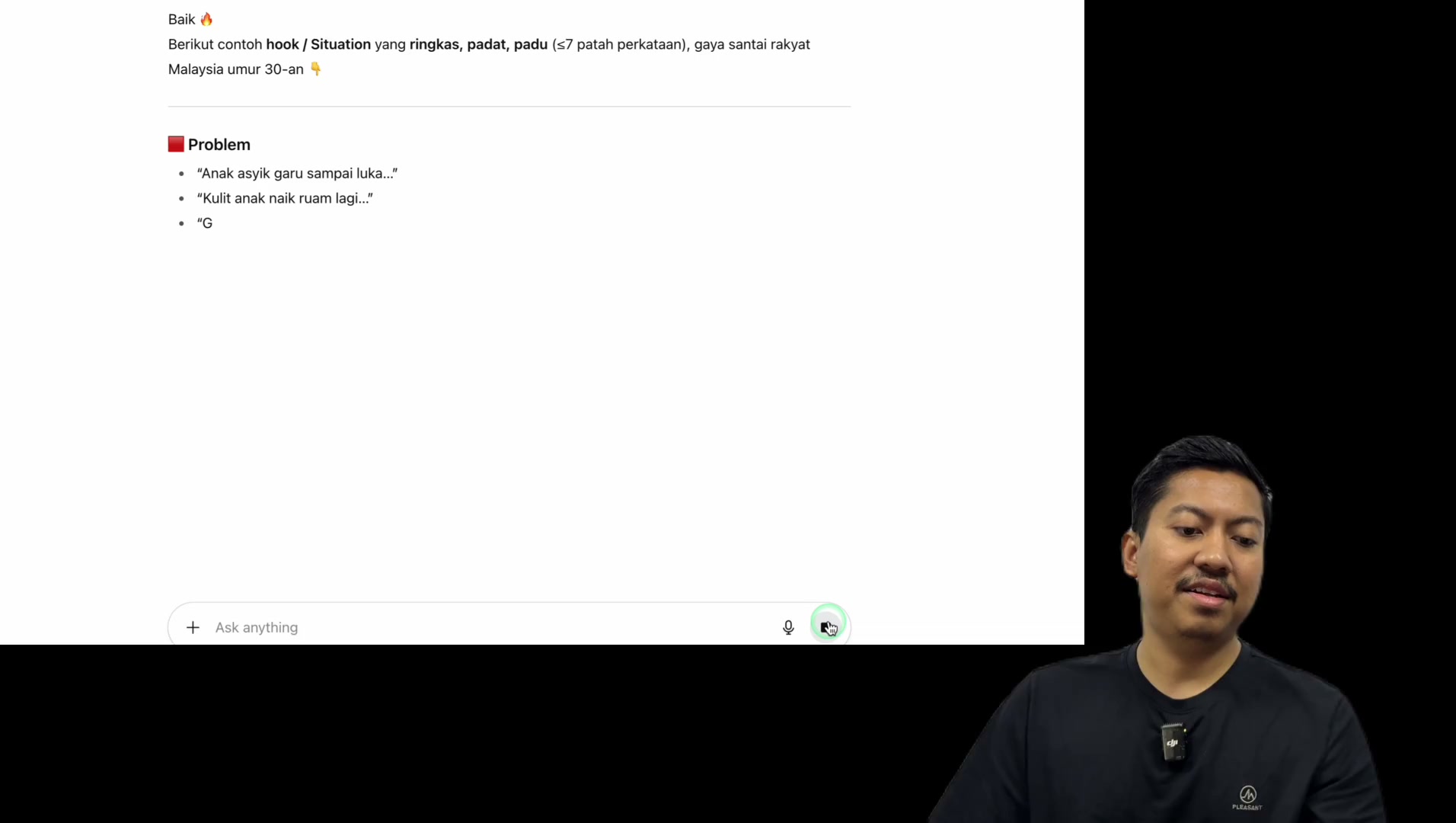Paparan rakaman pada 00:07:03