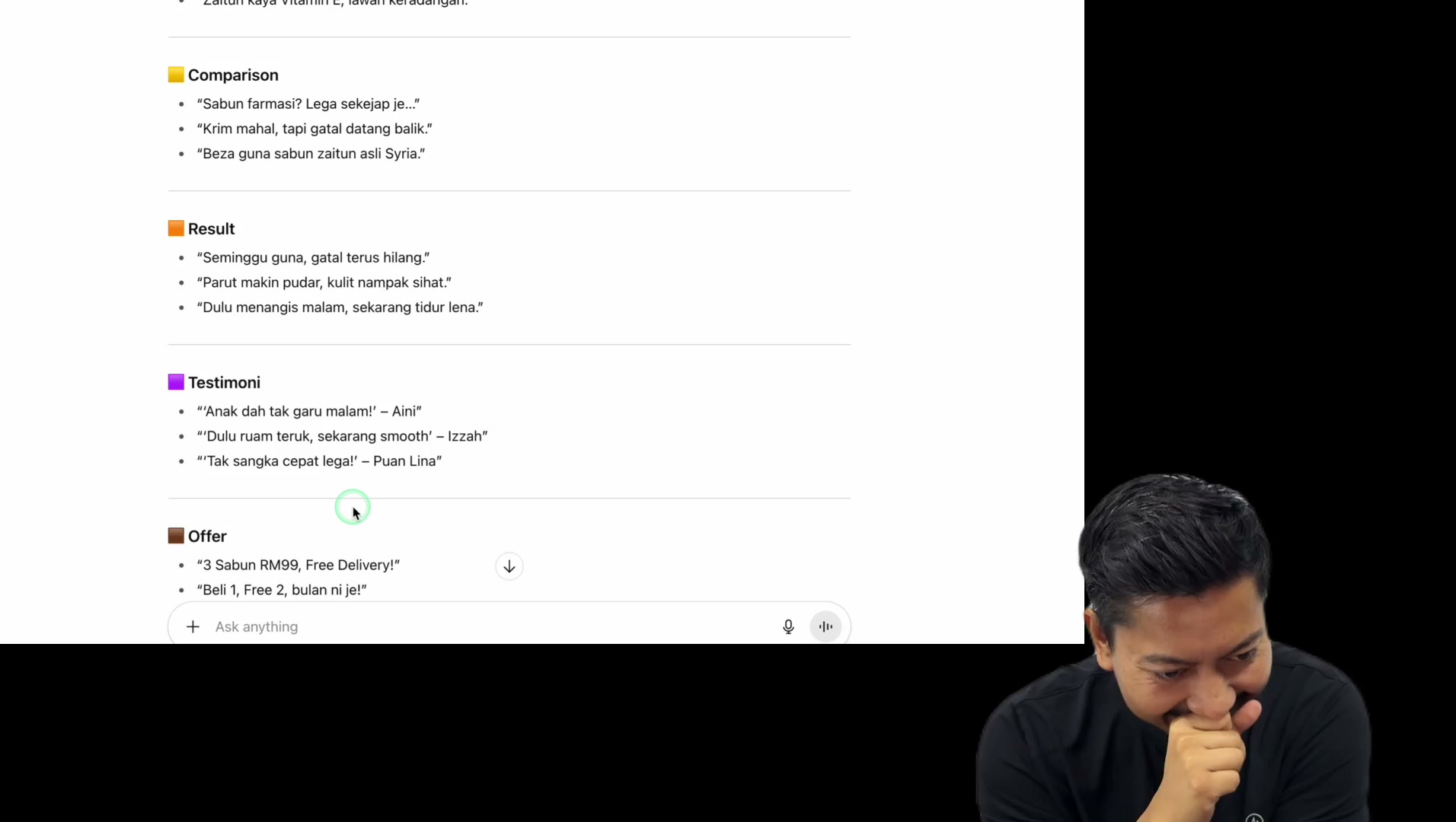 Paparan rakaman pada 00:07:51