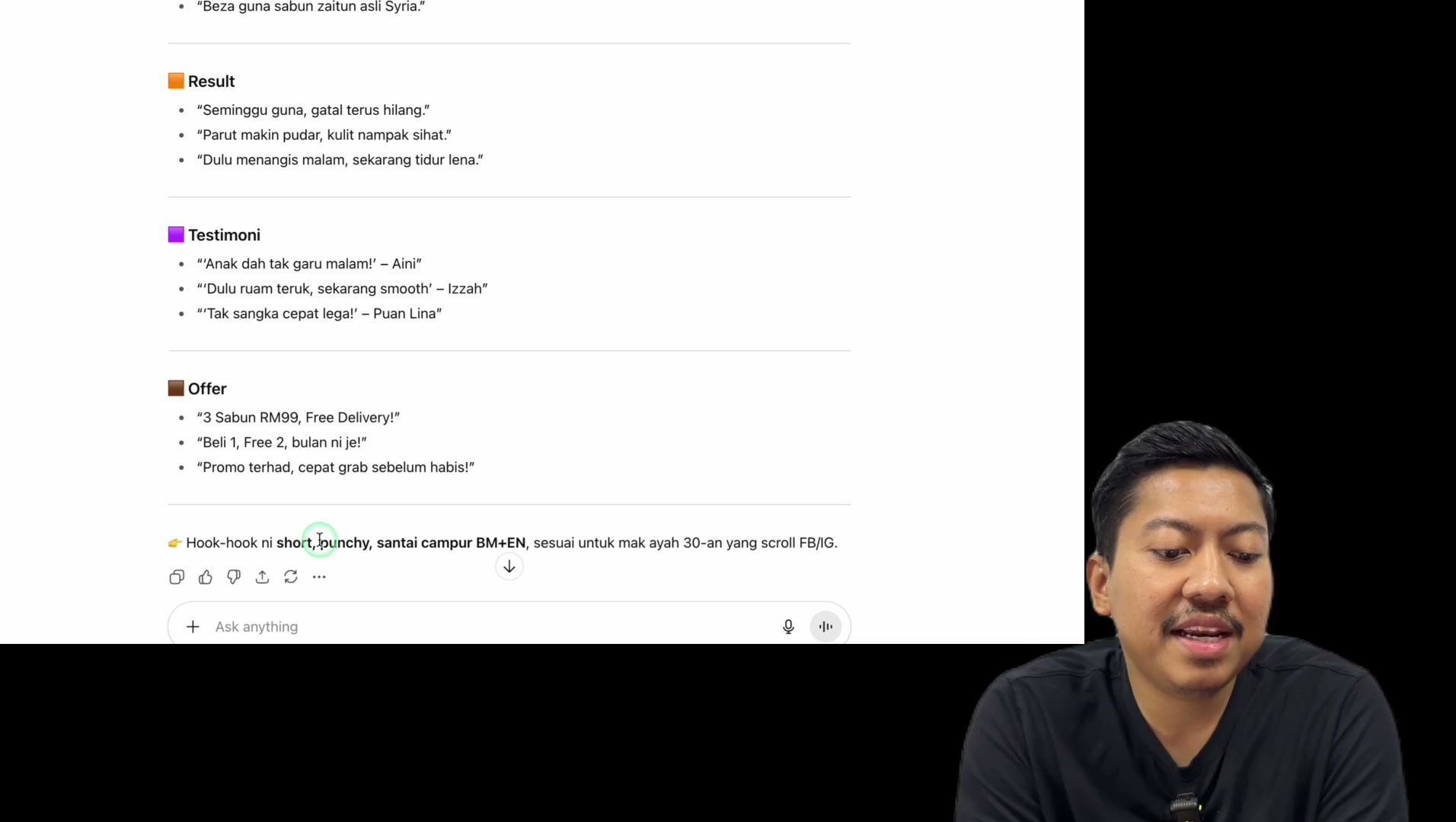 Paparan rakaman pada 00:08:09
