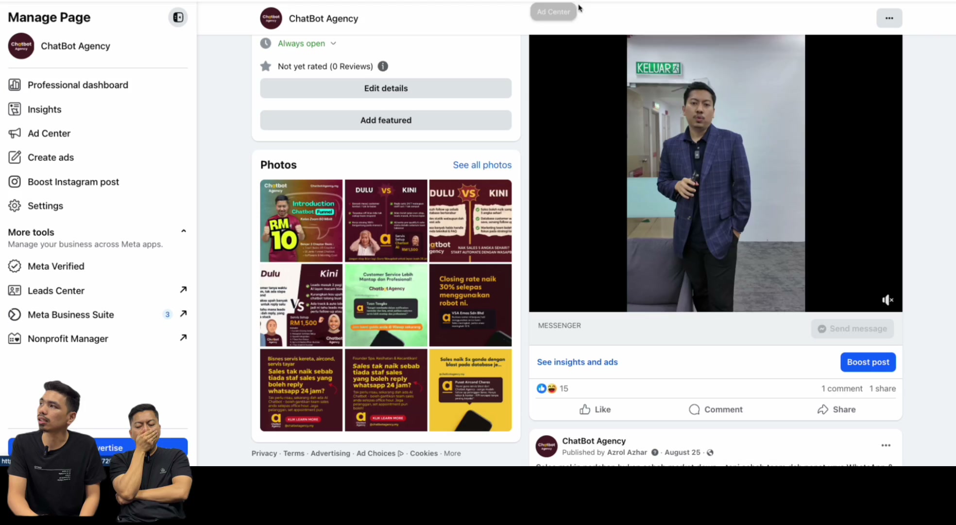 Paparan rakaman pada 00:01:09