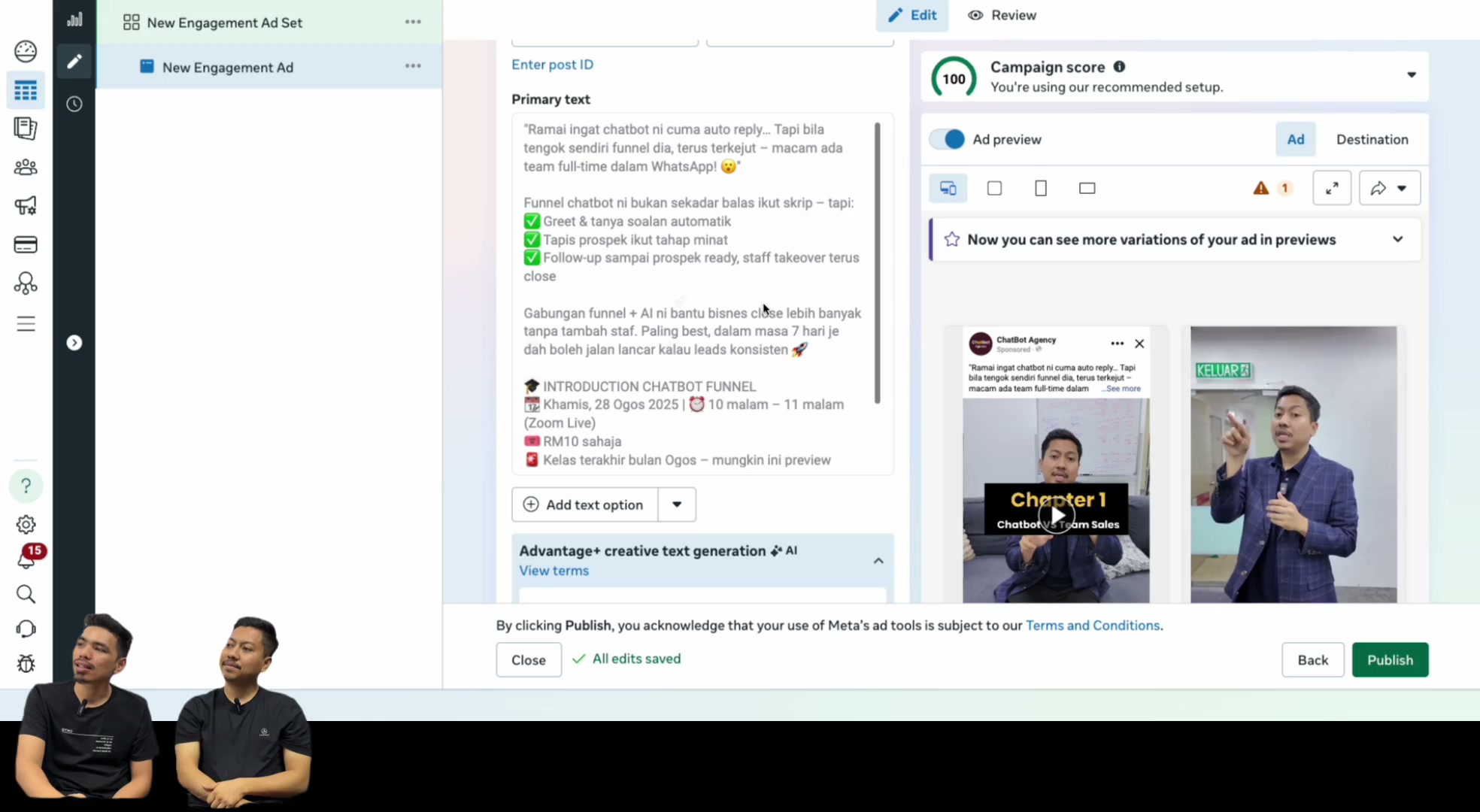 Paparan rakaman pada 00:17:00