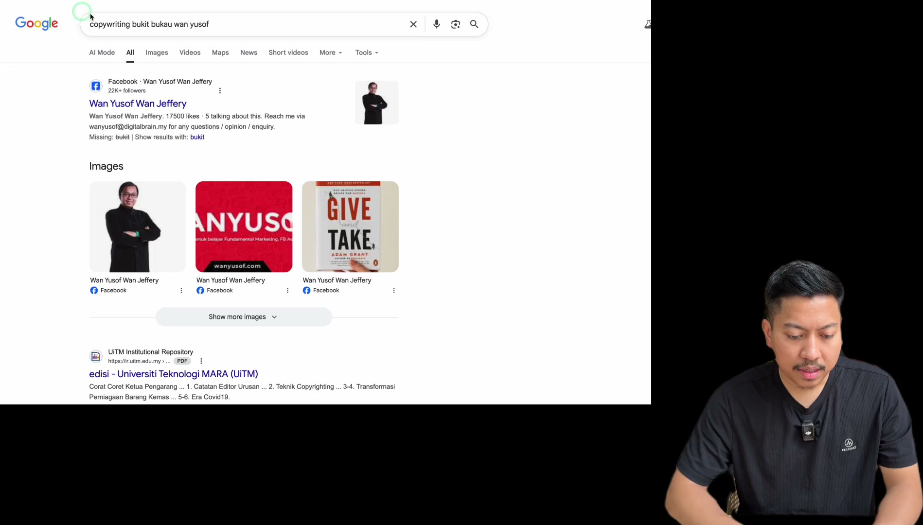 Paparan rakaman pada 00:01:33