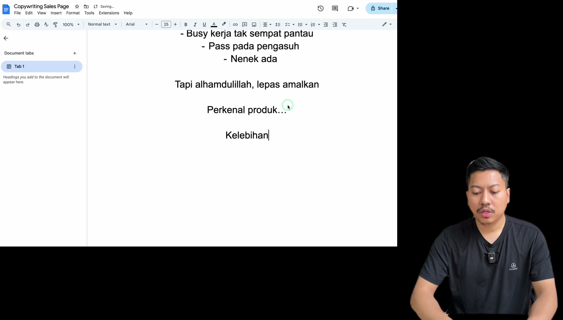 Paparan rakaman pada 00:22:21
