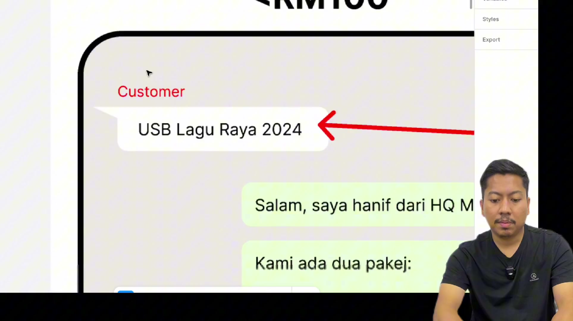 Paparan rakaman pada 00:03:24