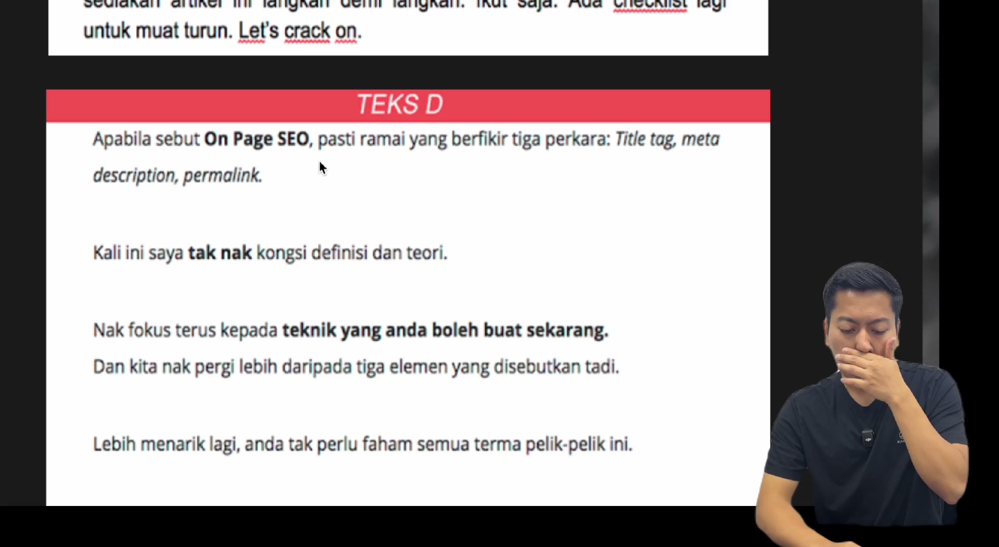 Paparan rakaman pada 00:03:30